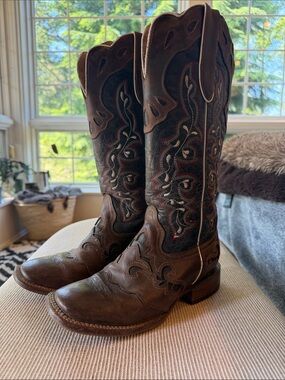 Big Bull Cowboy Boots Leather Kids size 3.5